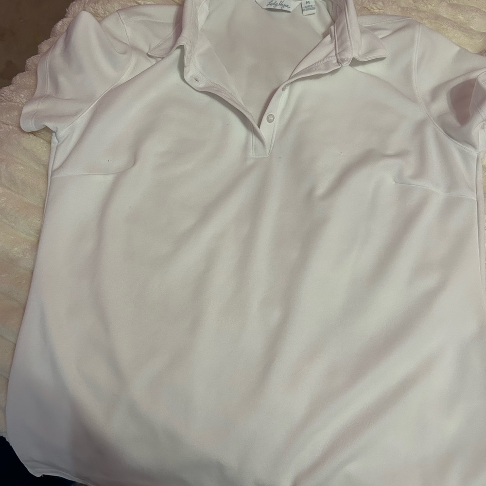 Lady Hagen White Button Down Shirt